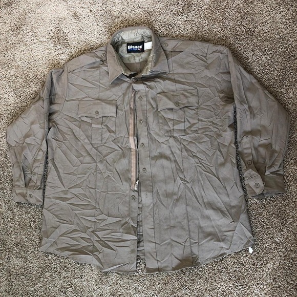 Vintage Collared Button/Zip Long Sleeve Work Jacket - Picture 2 of 4